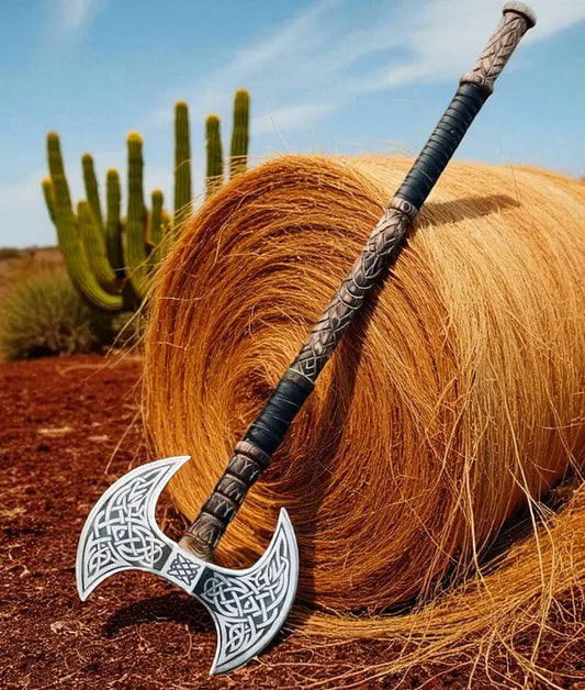 Viking Double Blade Axe – Handmade Nordic Axe – Medieval Warrior Axe – Viking Decor SUSA KNIVES