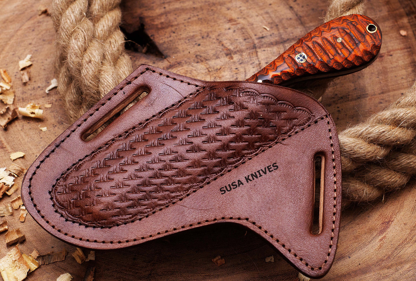 Handmade 1095 steel Bull cutter knife, cowboy knives with pancake leather sheath classic style knife, gift for men