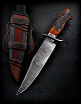 custom handmade damascus steel bowie knife - SUSA KNIVES