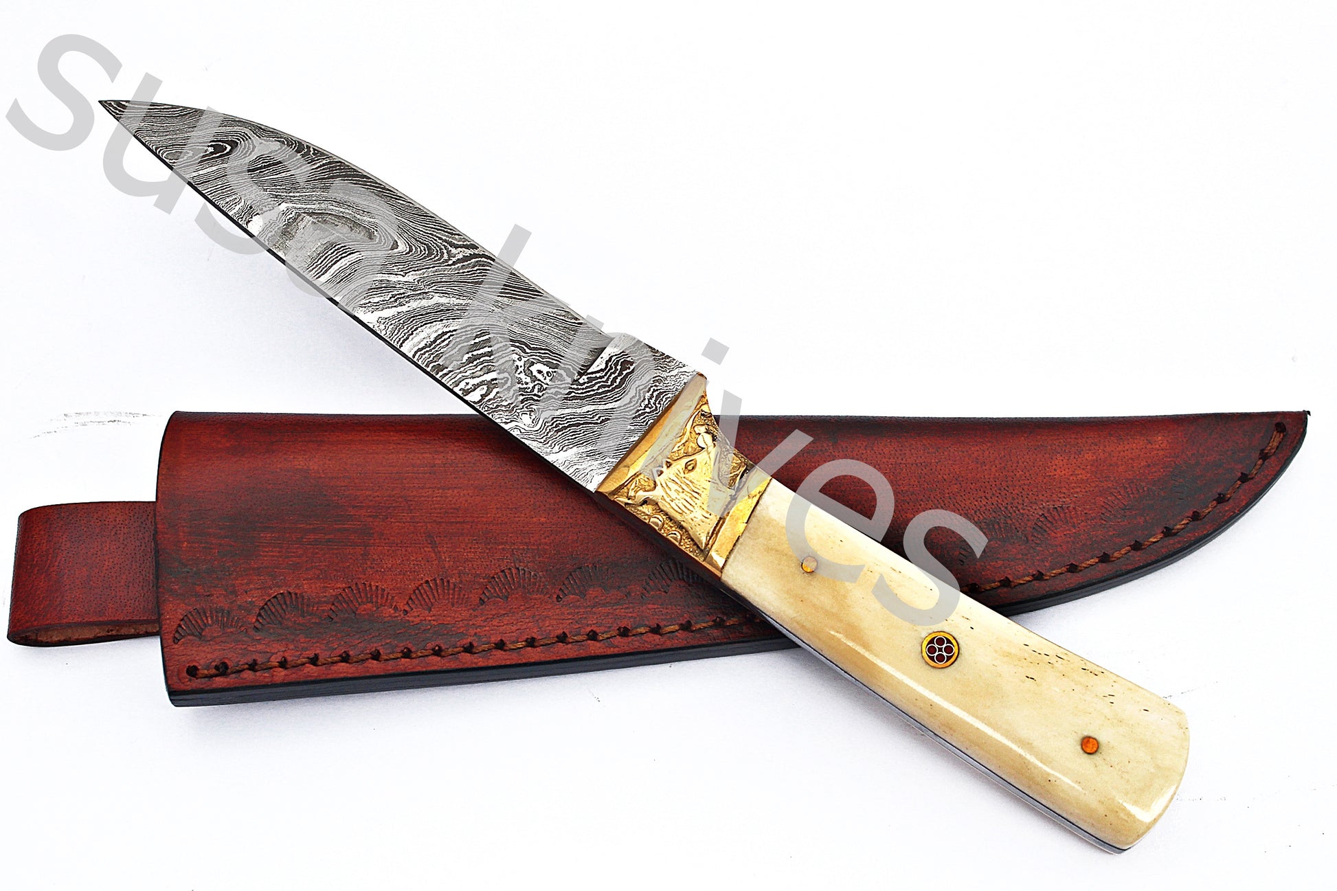 Damascus Steel Skinner Knife - SUSA KNIVES