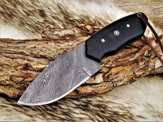 HANDMADE DAMASCUS STEEL SKINNER KNIFE - SUSA KNIVES