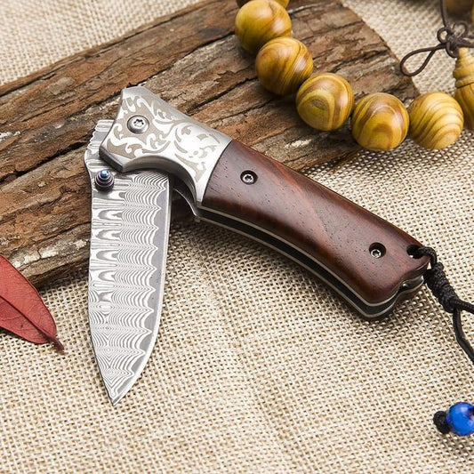 BEAUTIFULL HANDMADE DAMASCUS STEEL FOLDING KNIFE GIFTS - SUSA KNIVES