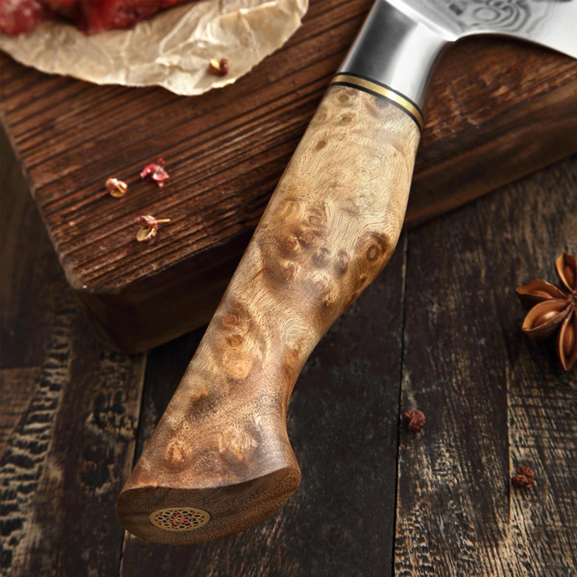 Damascus Chef Knife 5 Pc Set - Best Gift - Damascus Kitchen Knives Set High Quality Steel Perfect Gift for love - Free Gift Leather Sheath - SUSA KNIVES