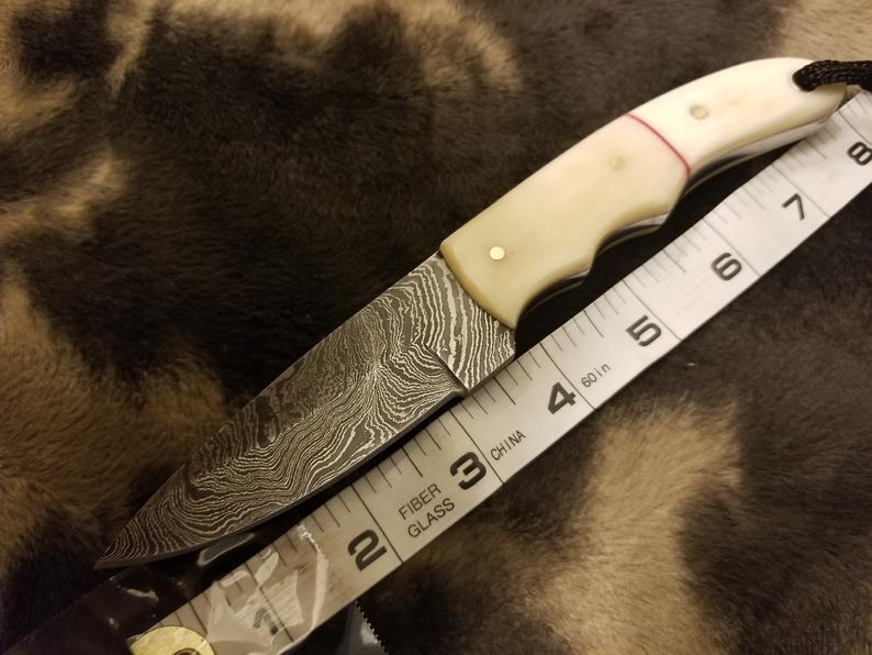 Damascus Steel Bush Craft with Bone handle - SUSA KNIVES