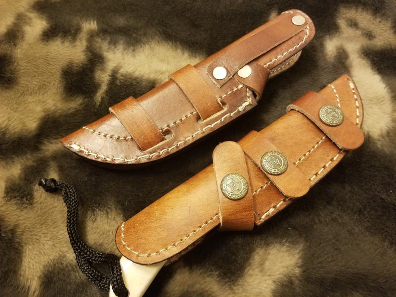 Damascus Steel Bush Craft with Bone handle - SUSA KNIVES