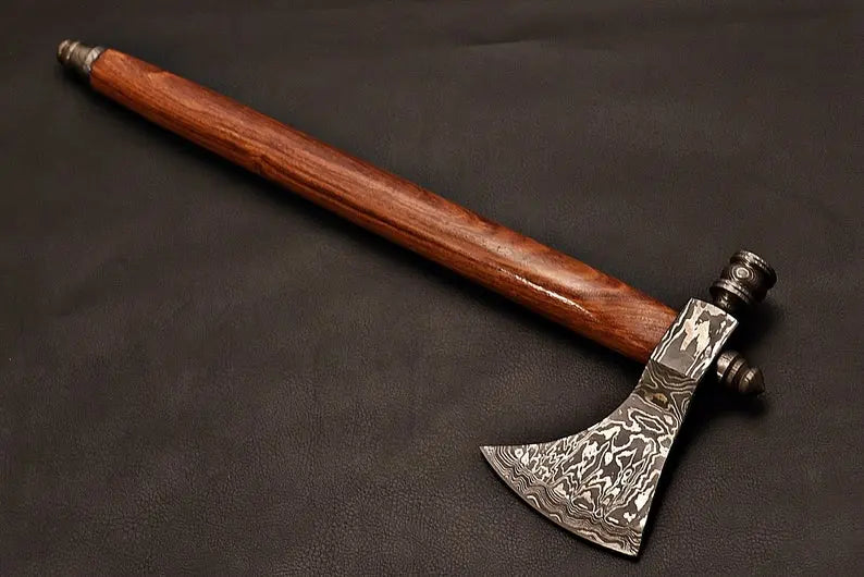 Handmade Damascus Steel Tomahawk /Axe with Rose wood - SUSA KNIVES