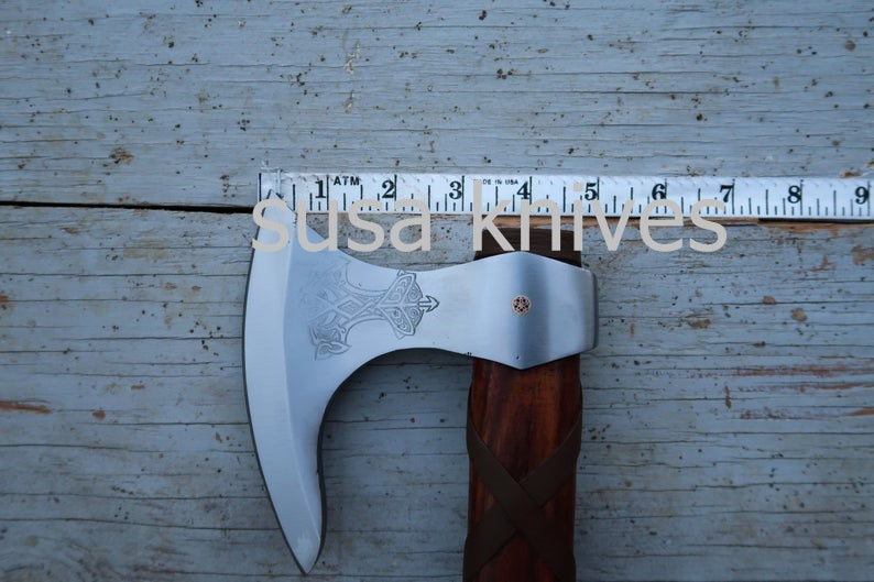 Handmade Damascus Steel Axe - SUSA KNIVES