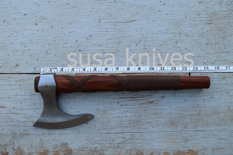 Handmade Damascus Steel Axe - SUSA KNIVES