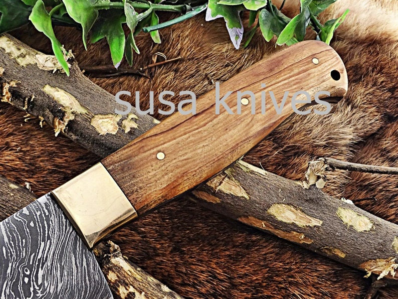 Handmade Damascus Steel Chef Knife Boxing day Gift,Wedding gift,Personalized gift,Birthday gift, Gift for Mother, Cutlery, Kitchen & Dining, - SUSA KNIVES