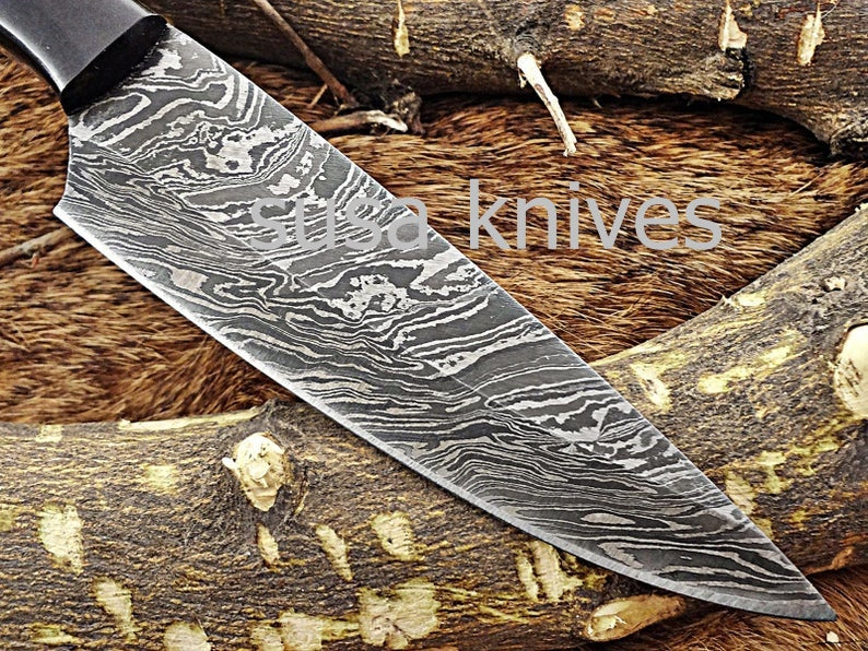 A Beautiful Custom Made Damascus Skinner Knife/Black Friday Gift/ Thanksgiving Gift/Christmas Gift - SUSA KNIVES