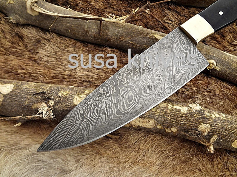 Handmade Damascus Steel Chef Knife Boxing day sale, Heartwarming gift, Wedding gift, Gift for her, Anniversary gift, Personalized gift - SUSA KNIVES