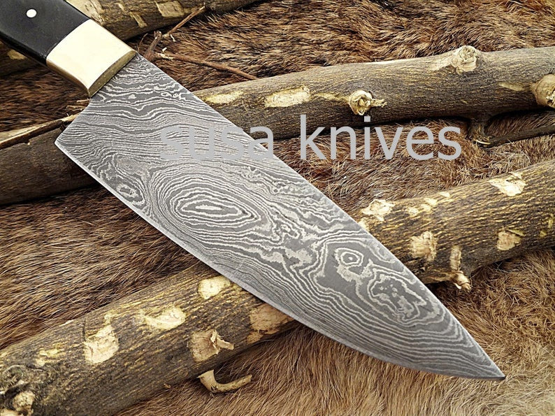 Handmade Damascus Steel Chef Knife Boxing day sale, Heartwarming gift, Wedding gift, Gift for her, Anniversary gift, Personalized gift - SUSA KNIVES