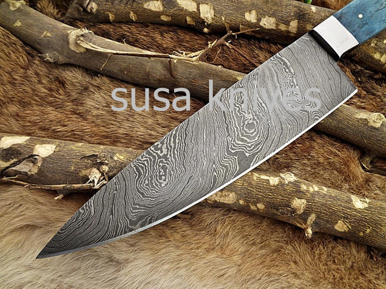 Handmade Damascus Steel Chef Knife Boxing day Sale, Heartwarming gift, Wedding gift,Birthday gift,Gift for Mother,Cutlery, Kitchen & Dining, - SUSA KNIVES