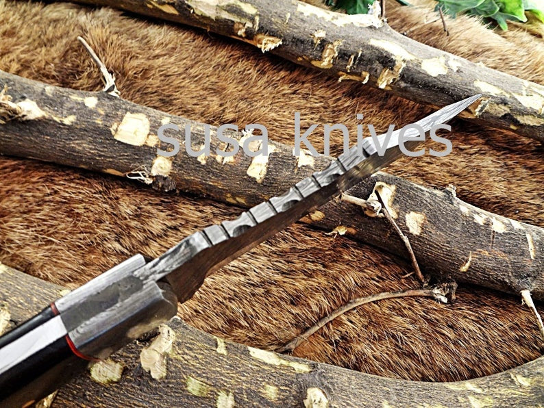 A Beautiful Custom Made Damascus Skinner Knife/Black Friday Gift/ Thanksgiving Gift/Christmas Gift - SUSA KNIVES