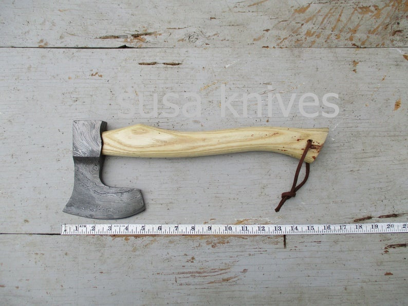 Handmade Damascus Steel Axe - SUSA KNIVES