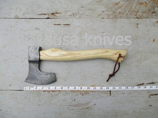 Handmade Damascus Steel Axe - SUSA KNIVES