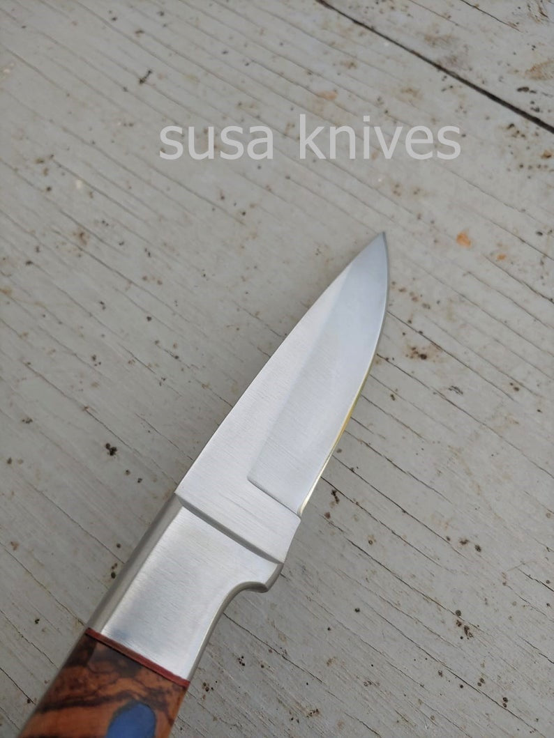 Custom Handmade Damascus Steel Skinner Knive - SUSA KNIVES