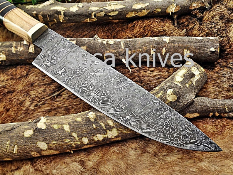 Handmade Damascus Steel Chef Knife Boxing day Sale, Heartwarming gift, Wedding gift, Gift for her, Anniversary gift, Personalized gift - SUSA KNIVES