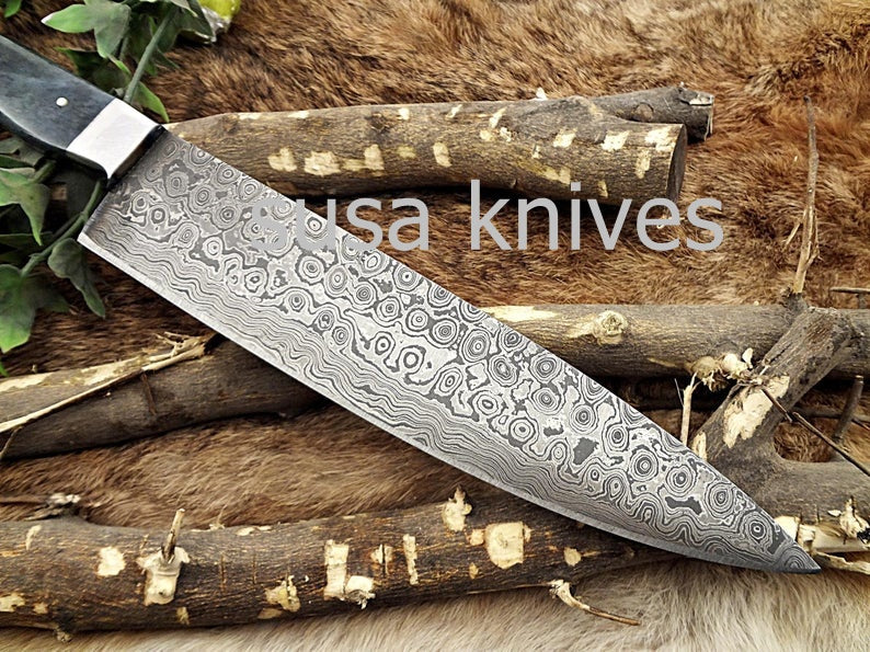 Handmade Damascus Steel Chef Knife Boxing day sale, Heartwarming gift, Wedding gift, Gift for her, Anniversary gift, Personalized gift - SUSA KNIVES