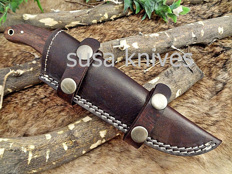 A Beautiful Custom Made Damascus Skinner Knife/Black Friday Gift/ Thanksgiving Gift/Christmas Gift - SUSA KNIVES