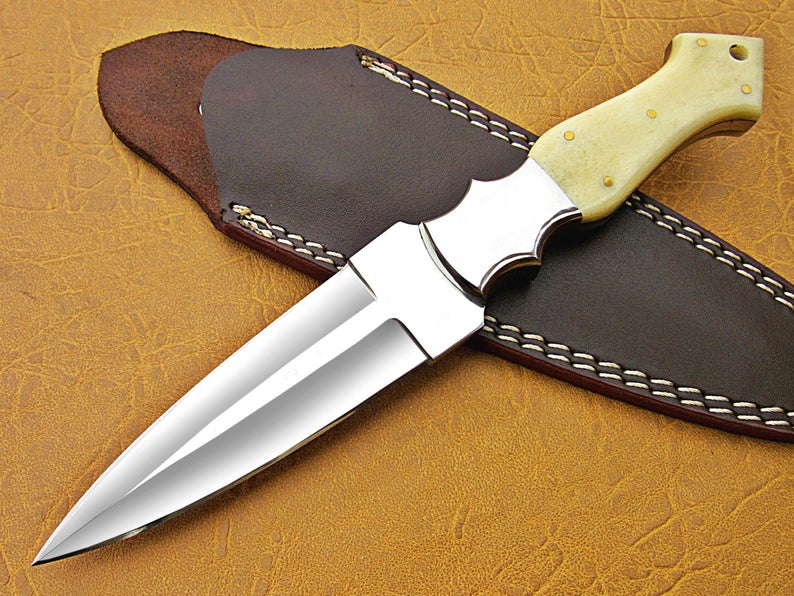 Custom Handmade Stainless Steel Fixed Blade Hunting Dagger Knife - SUSA KNIVES