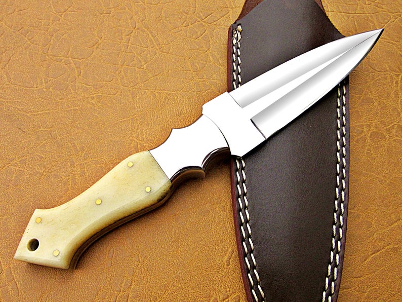 Custom Handmade Stainless Steel Fixed Blade Hunting Dagger Knife - SUSA KNIVES