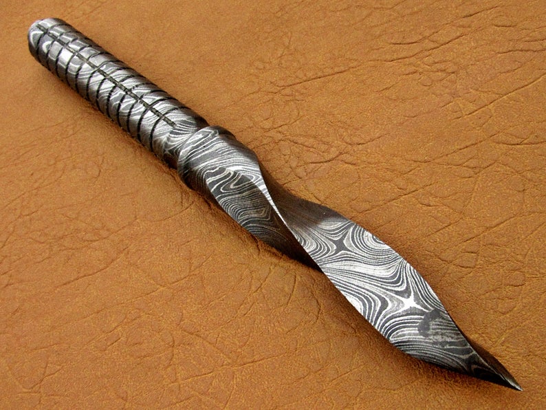 Custom Handmade Damascus Steel Kris Dagger Blade Knife - SUSA KNIVES