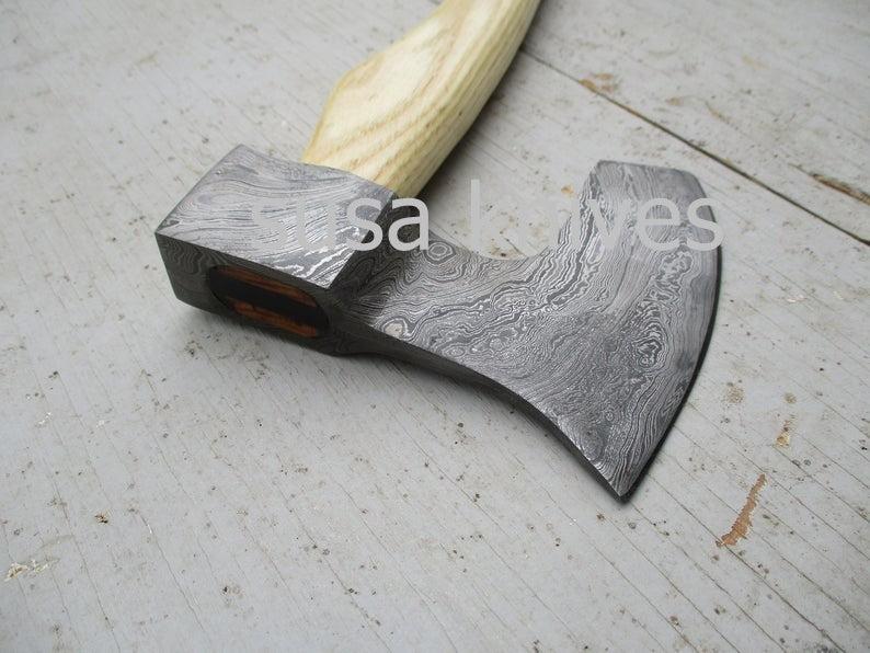 Handmade Damascus Steel Axe - SUSA KNIVES