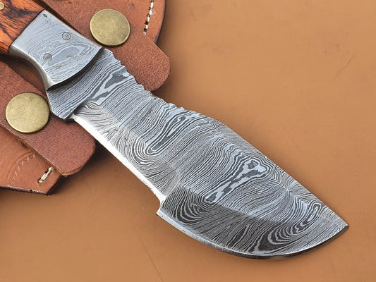 Custom Handmade Damascus Steel Tracker Hunting Knife - SUSA KNIVES