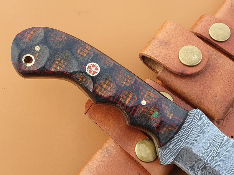 Custom Handmade Damascus Steel Tracker Hunting Knife - SUSA KNIVES