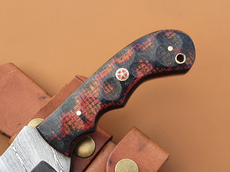 Custom Handmade Damascus Steel Tracker Hunting Knife - SUSA KNIVES