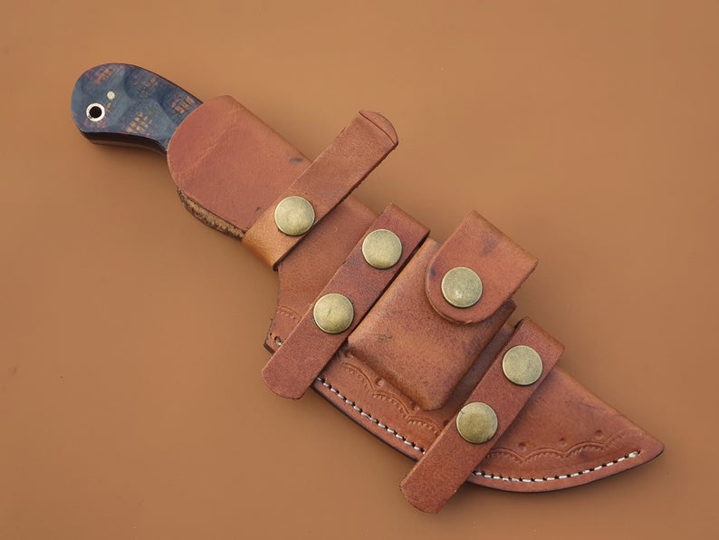 Custom Handmade Damascus Steel Tracker Hunting Knife - SUSA KNIVES
