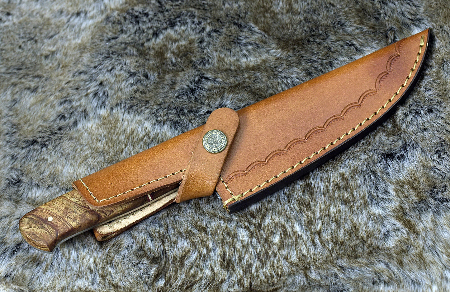 DAMASCUS STEEL PRO CHEF KNIFE, 10.5", DAMASCUS STEEL FRENCH BLADE, EXOTIC MANGO BURL WOOD HANDLE, MOSAIC PIN, CUSTOM FULL TANG FIXED BLADE CHEF'S KNIFE - SUSA KNIVES