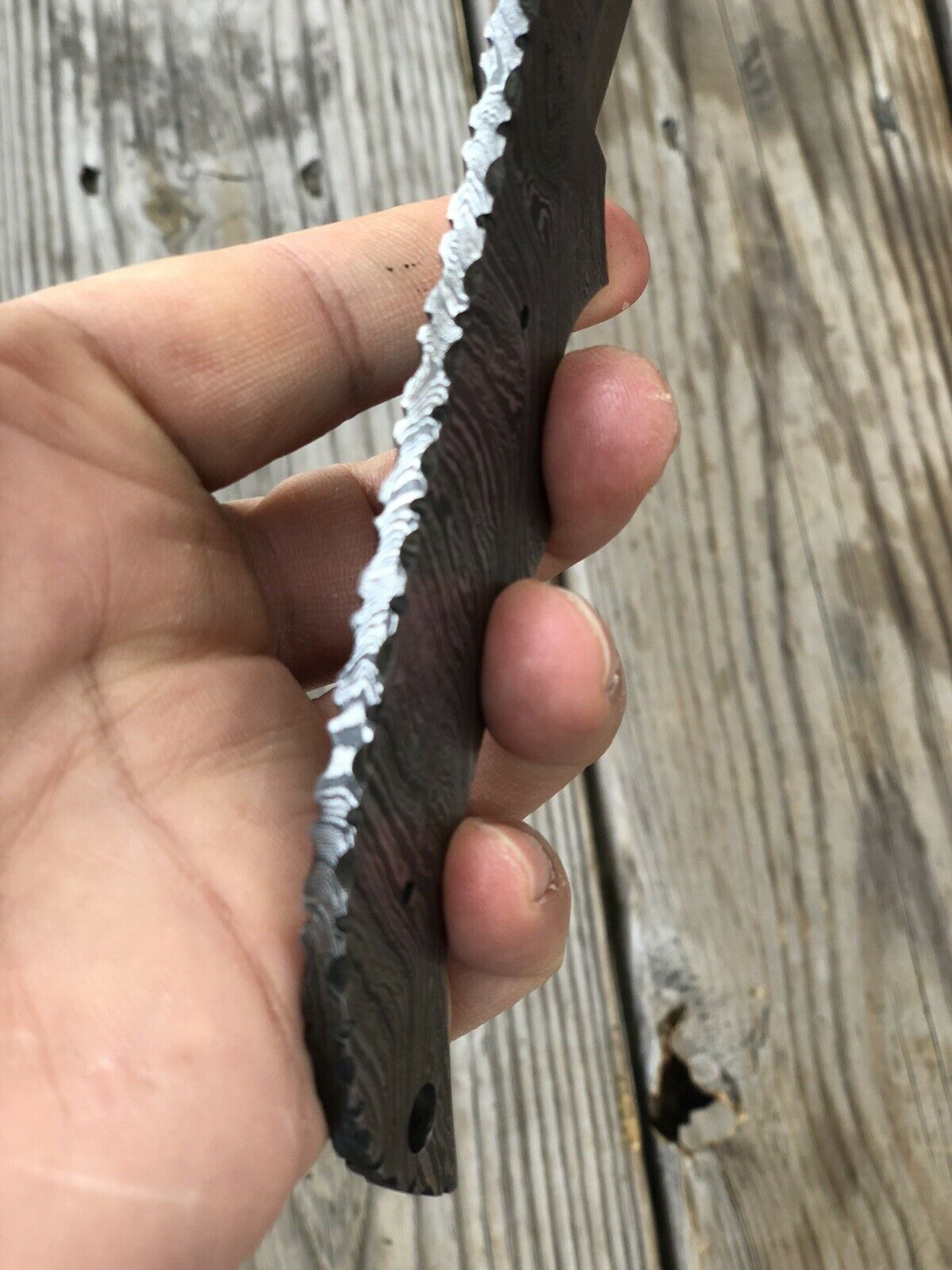 7mm Thick Hand FORGED DAMASCUS Steel Blank Blade Bd1 - SUSA KNIVES
