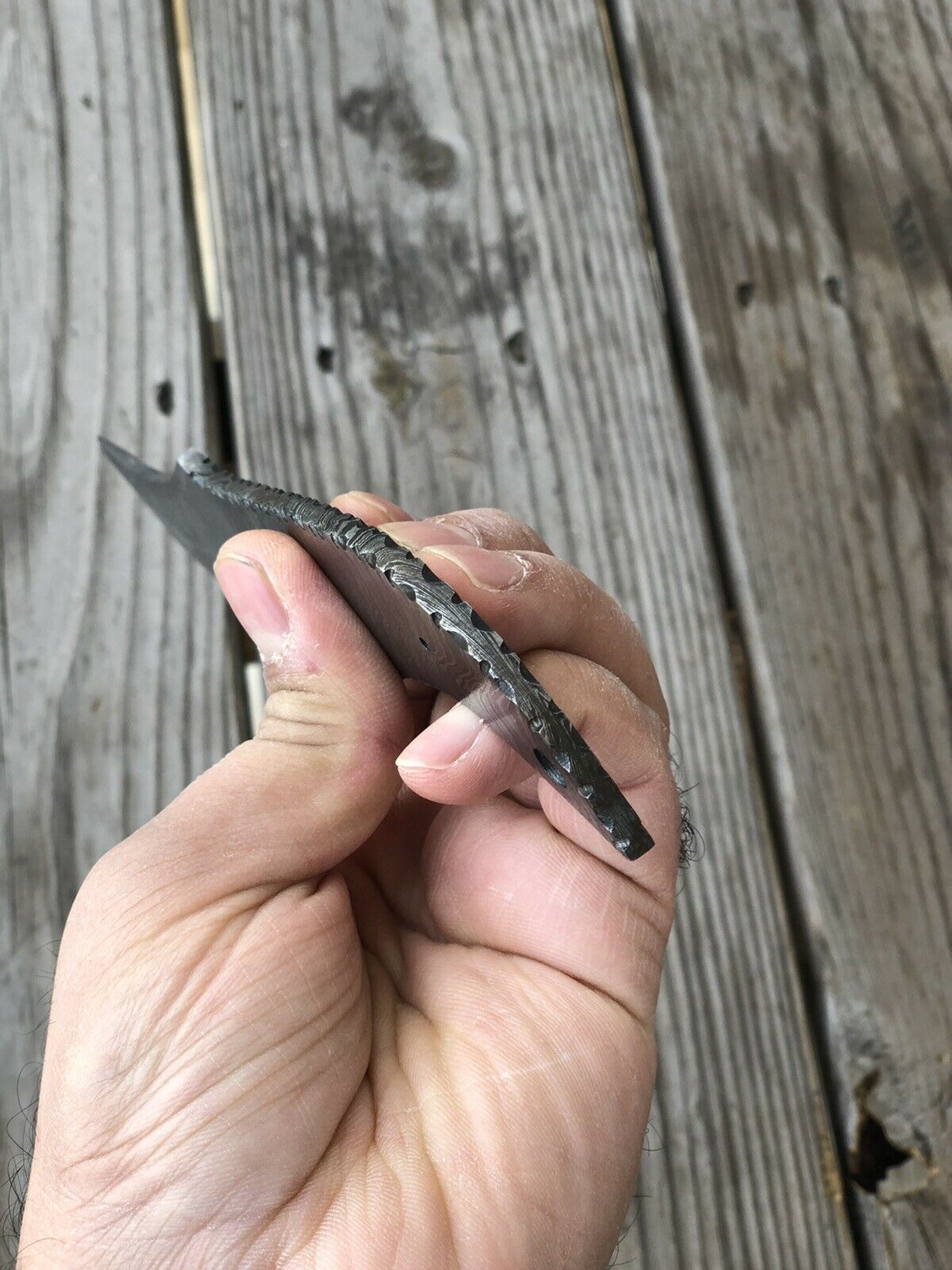 7mm Thick Hand FORGED DAMASCUS Steel Blank Blade Bd1 - SUSA KNIVES