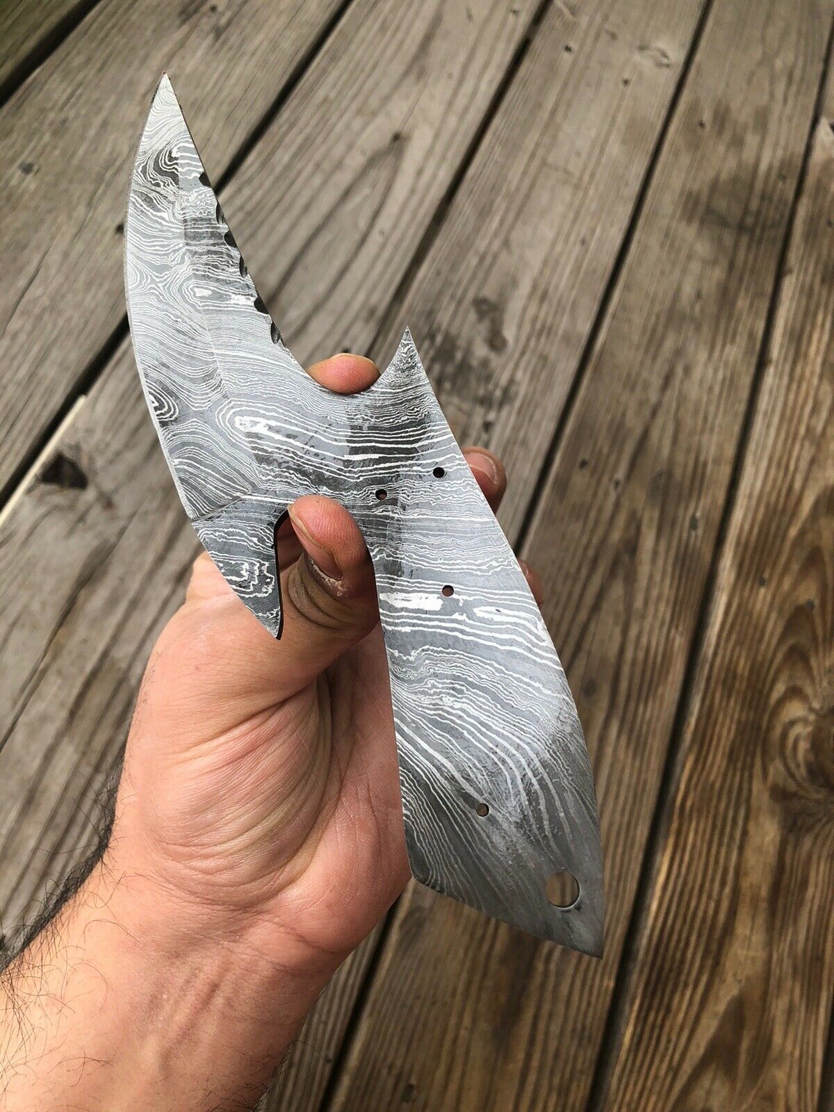 HAND FORGED DAMASCUS STEEL Hunting KNIFE BLANK BLADE Full Tang - SUSA KNIVES