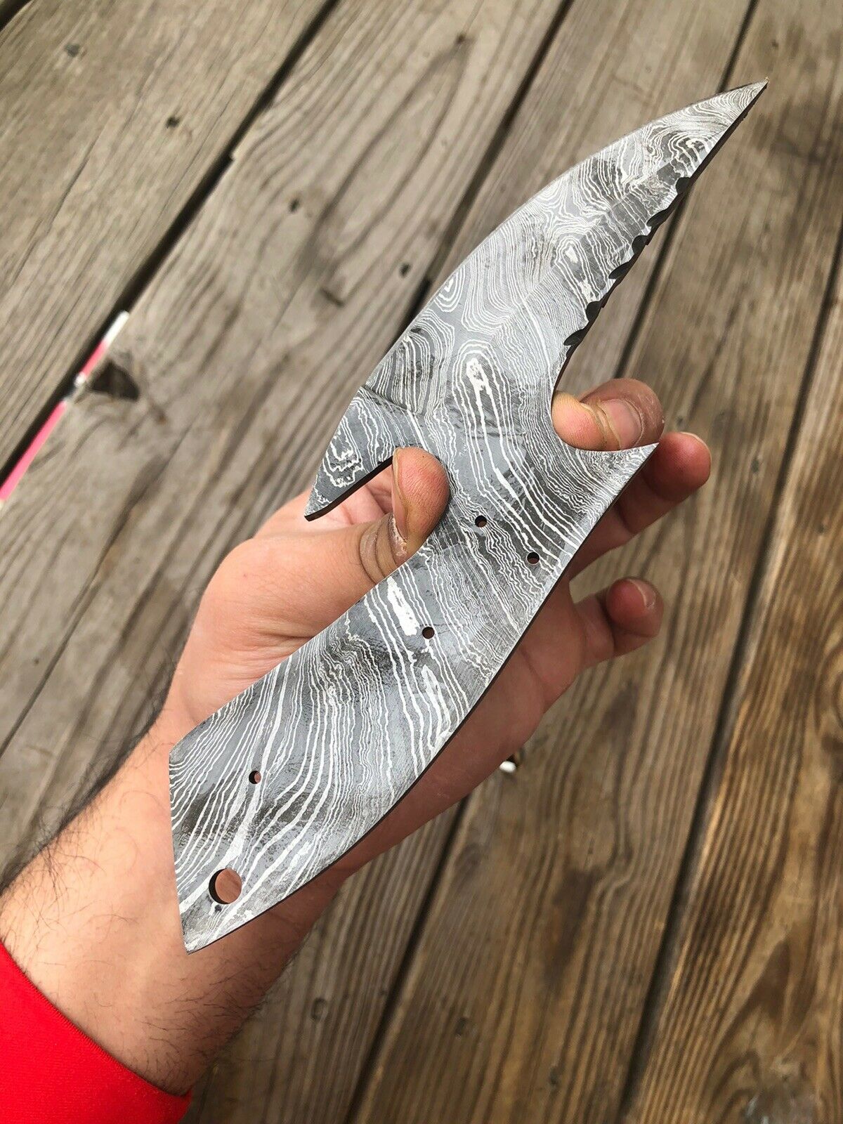 HAND FORGED DAMASCUS STEEL Hunting KNIFE BLANK BLADE Full Tang - SUSA KNIVES