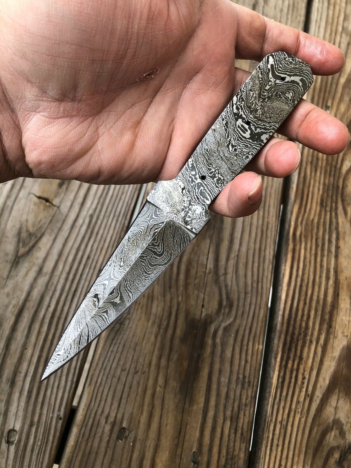 Custom HAND FORGED DAMASCUS STEEL Blank BLADE FULL TANG Dagger Knife - SUSA KNIVES