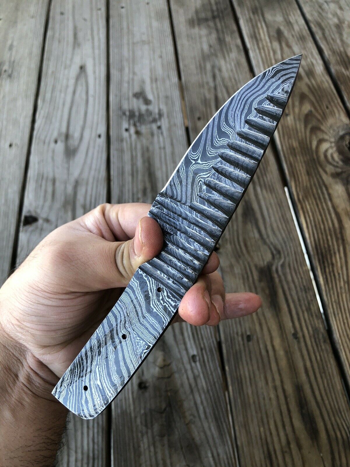 HAND FORGED DAMASCUS STEEL Hunting KNIFE BLANK BLADE - SUSA KNIVES