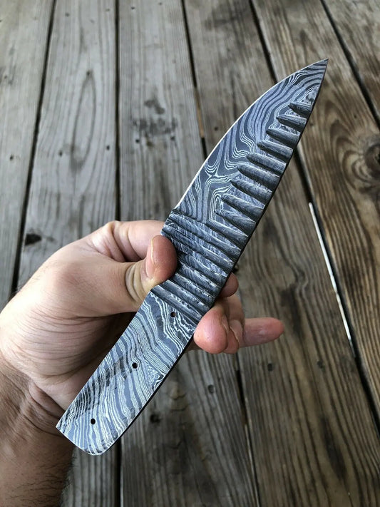 HAND FORGED DAMASCUS STEEL Hunting KNIFE BLANK BLADE - SUSA KNIVES