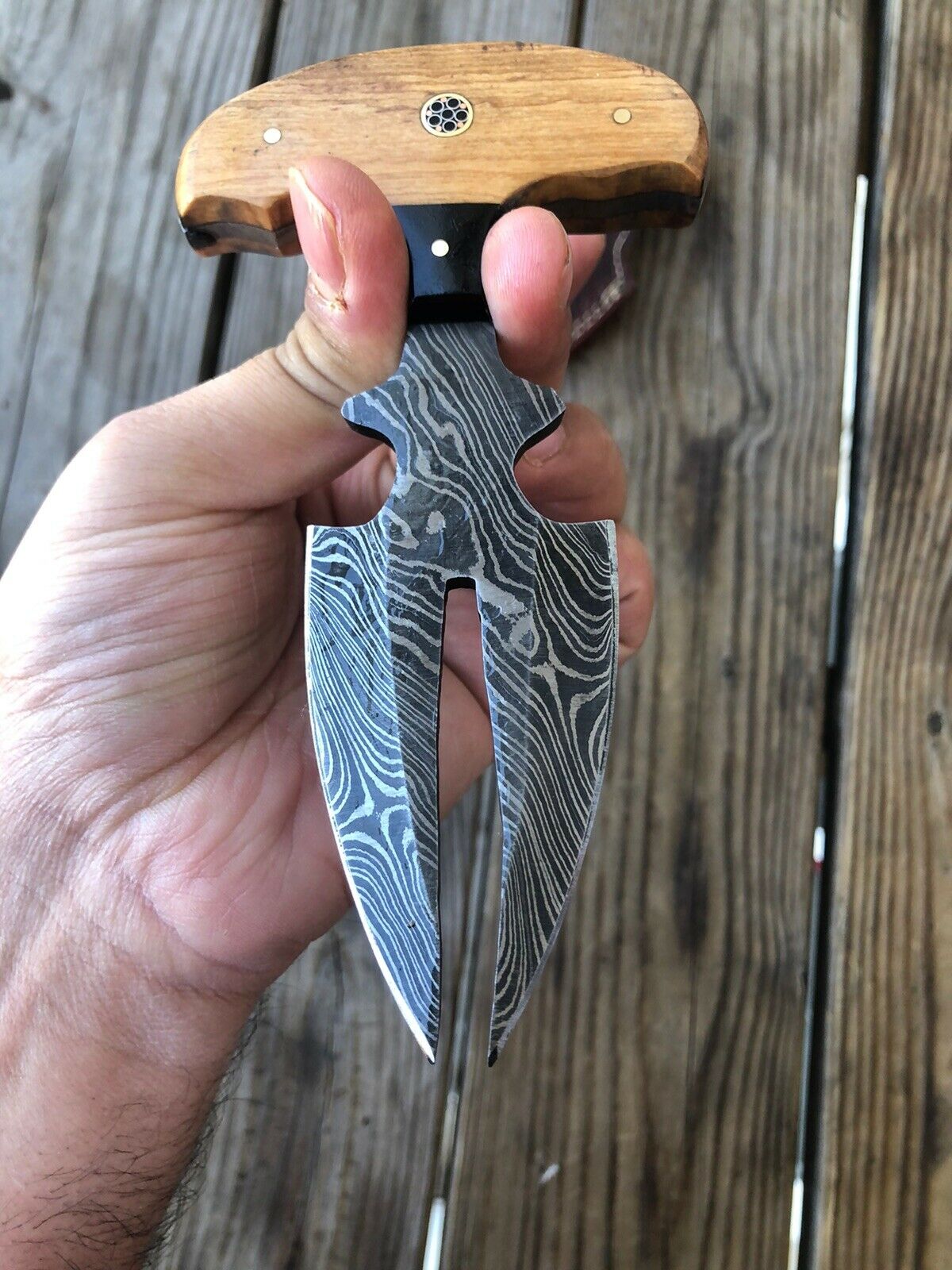 CUSTOM HAND FORGED DAMASCUS COMBAT DAGGER Boot KNIFE - SUSA KNIVES