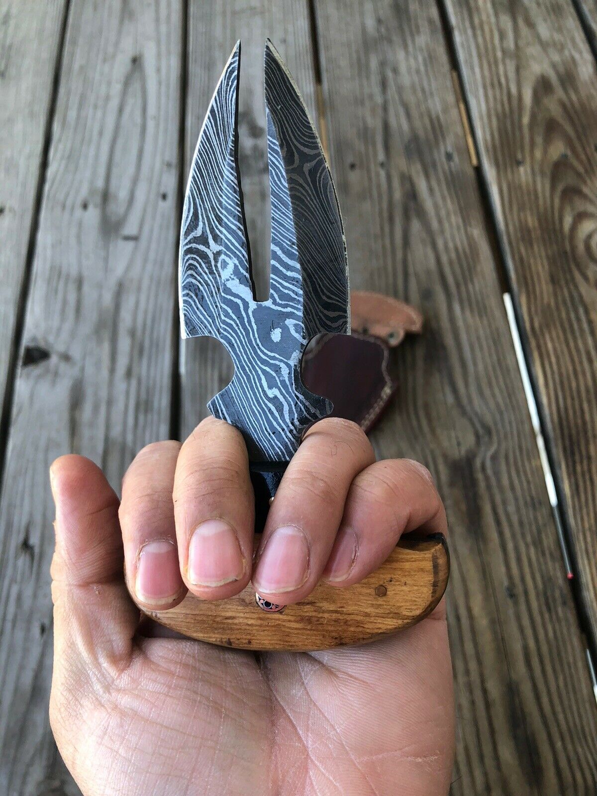 CUSTOM HAND FORGED DAMASCUS COMBAT DAGGER Boot KNIFE - SUSA KNIVES