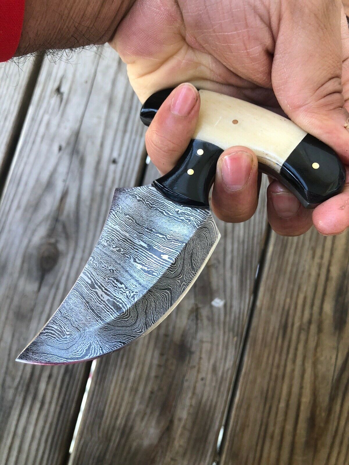 CUSTOM HAND FORGED DAMASCUS COMBAT DAGGER Boot KNIFE - SUSA KNIVES