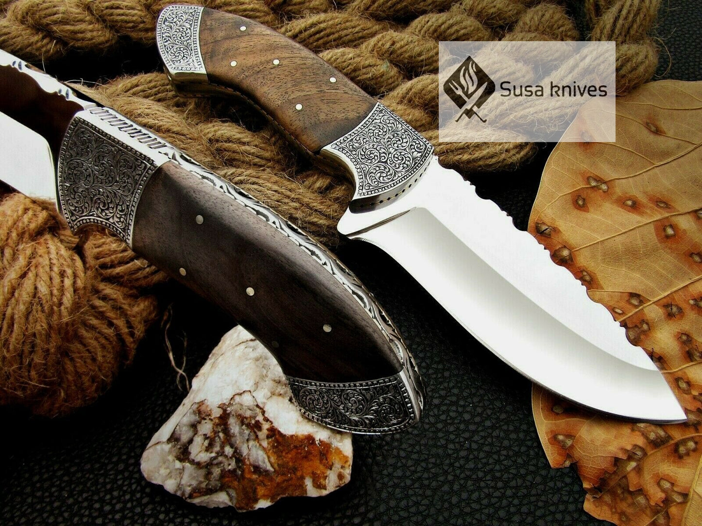 HANDMADE ENGRAVED OUTDOOR HUNTING / FIGHTING CLAW KNIFE - SUSA KNIVES