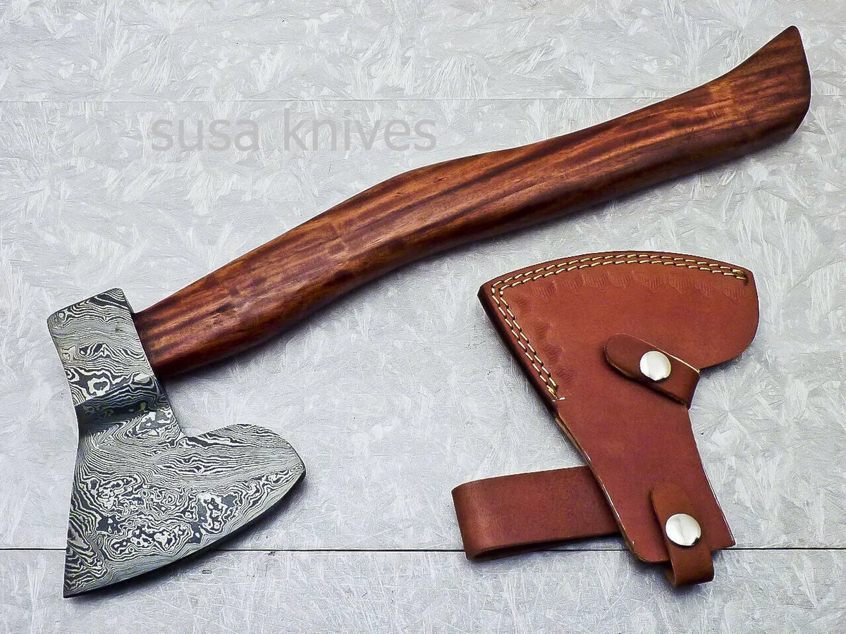 New Beautiful Handmade Damascus Steel AXE "UNIQUE AXE" Limited Edition - SUSA KNIVES