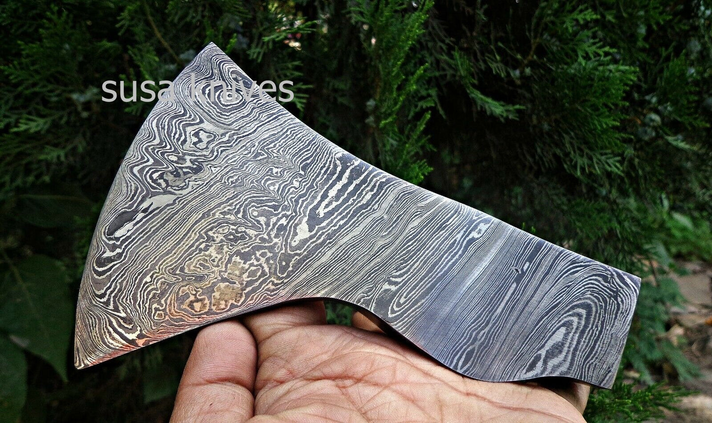 Custom Handmade Damascus Tomahawk Damascus steel Blank Axe Head, Hatchet Blank A - SUSA KNIVES