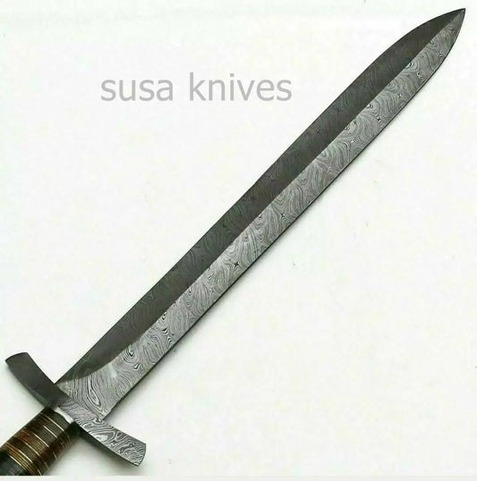 Custom Handmade Damascus Forged Steel sword Knife - SUSA KNIVES
