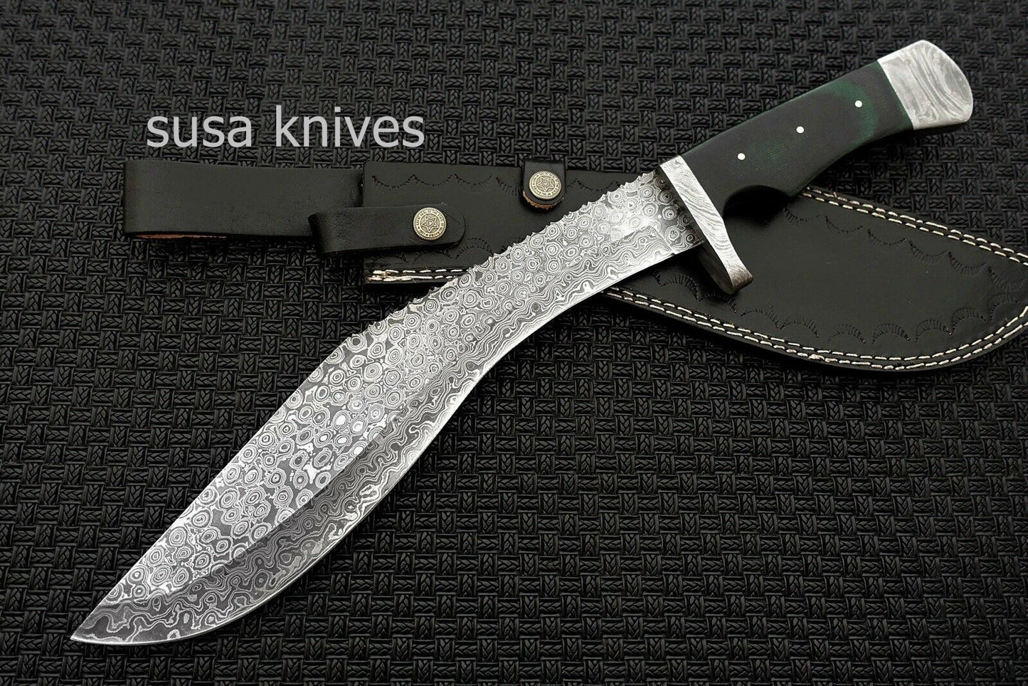 Custom Handmade Damascus Kukri Knife - SUSA KNIVES
