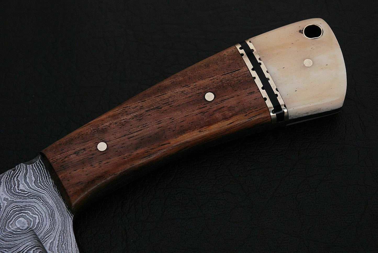 BEAUTIFUL CUSTOM HAND MADE DAMASCUS STEEL HUNTING SKINNER KNIFE. - SUSA KNIVES