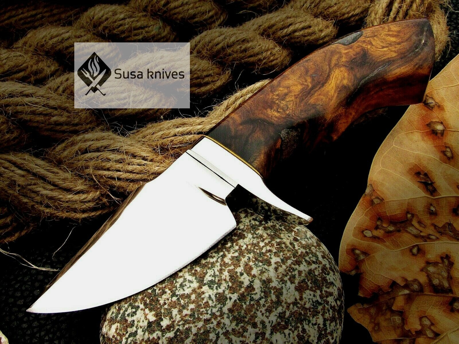 CUSTOM MADE, MIRROR POLISHED 440 C ,OUTDOOR JUNGLE HUNTING / FIGHTING CLAW KNIFE - SUSA KNIVES